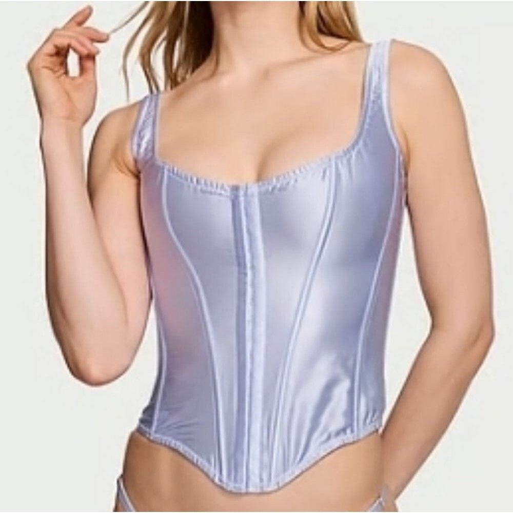 Victoria's Secret | Very Sexy Classic Silk Corset Top Size S Blue